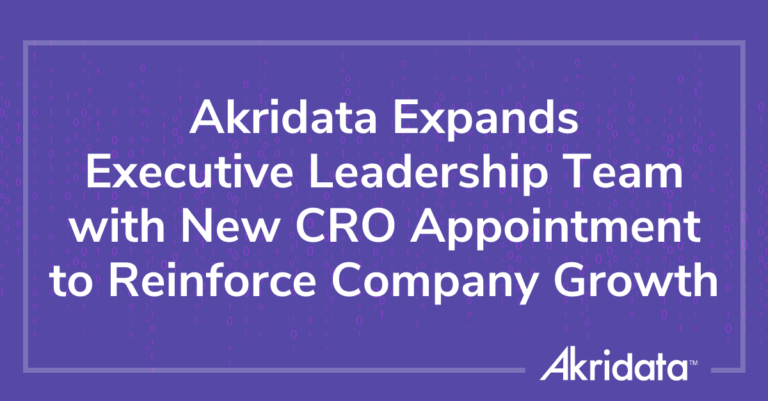 Akridata Expands Executive Leadership Team with New CRO Appointment to Reinforce Company Growth